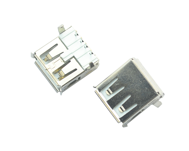 USB-A/F-4P90°白铁连接器